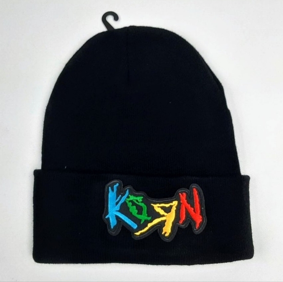 Other - Korn Embroidered Patch Beanie Black Watch Cap Hat 2000s Numetal Freak on a Leash